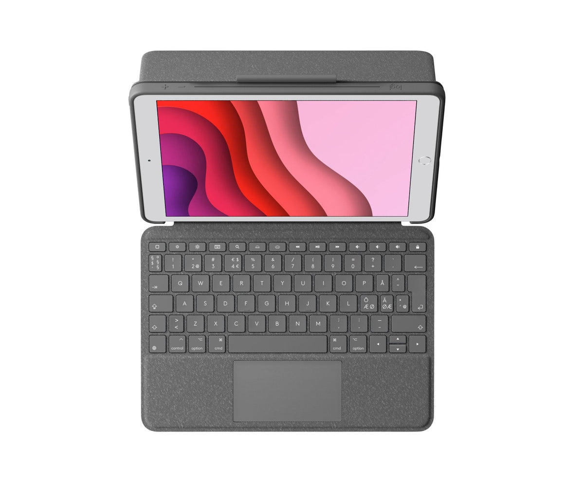 Logitech Combo Touch, Qwerty, Nórdico, Touchpad, Mini, 1,8 Cm, 1 Mm