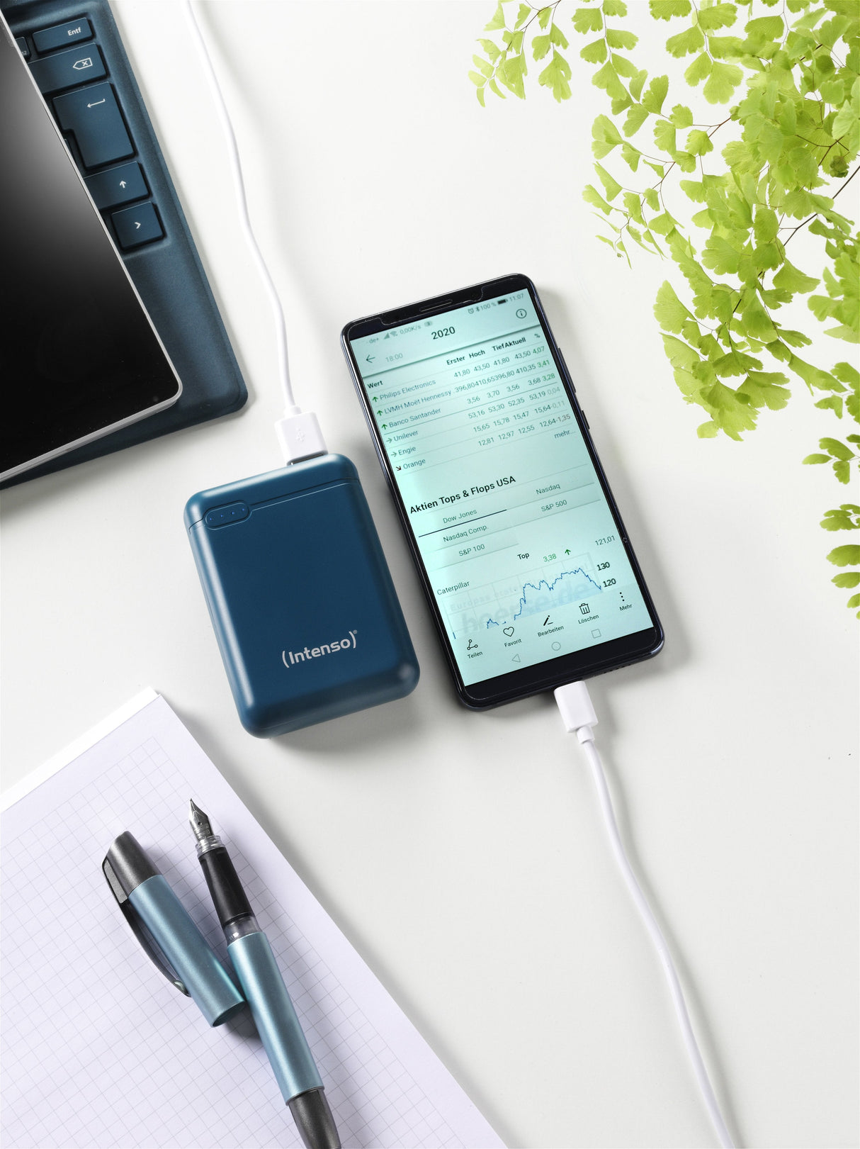 Intenso Powerbank Xs10000 Petrol 10000 Mah Inkl. Usb-A To Type-C