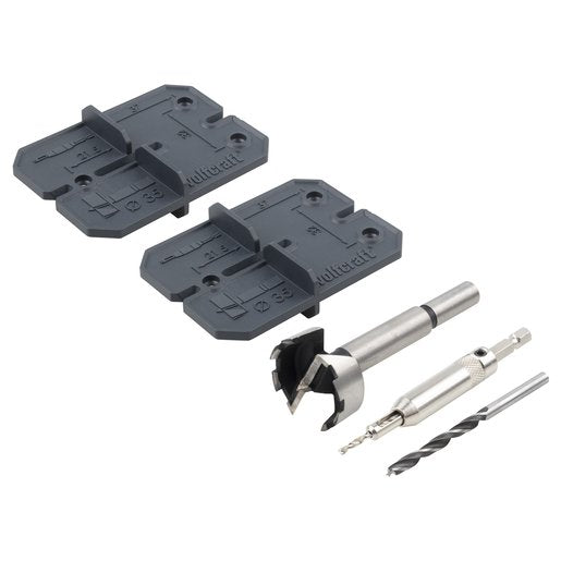 Set Instalación De Bisagras Ø35mm, 5 Piezas. 4656000 Wolfcraft