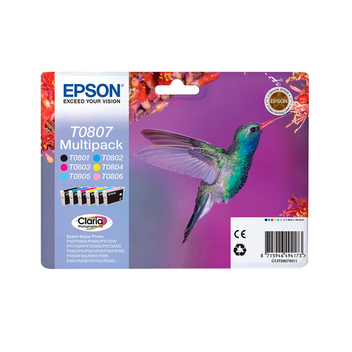 EAN 8715946494203 - Epson Hummingbird T0803 cartucho de tinta 1 pieza(s) Original imagen 2