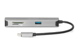 Dockingstation Digitus Usb-C, 5 Puertos, 4k / 30hz, Hdmi / 2xusb-4 / Sd / Microsd
