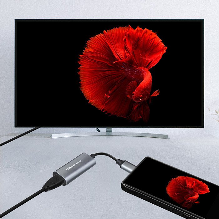 Adapter Aluminiowa Przejsciówka Usb-C Na Hdmi 4k 60hz 32awg