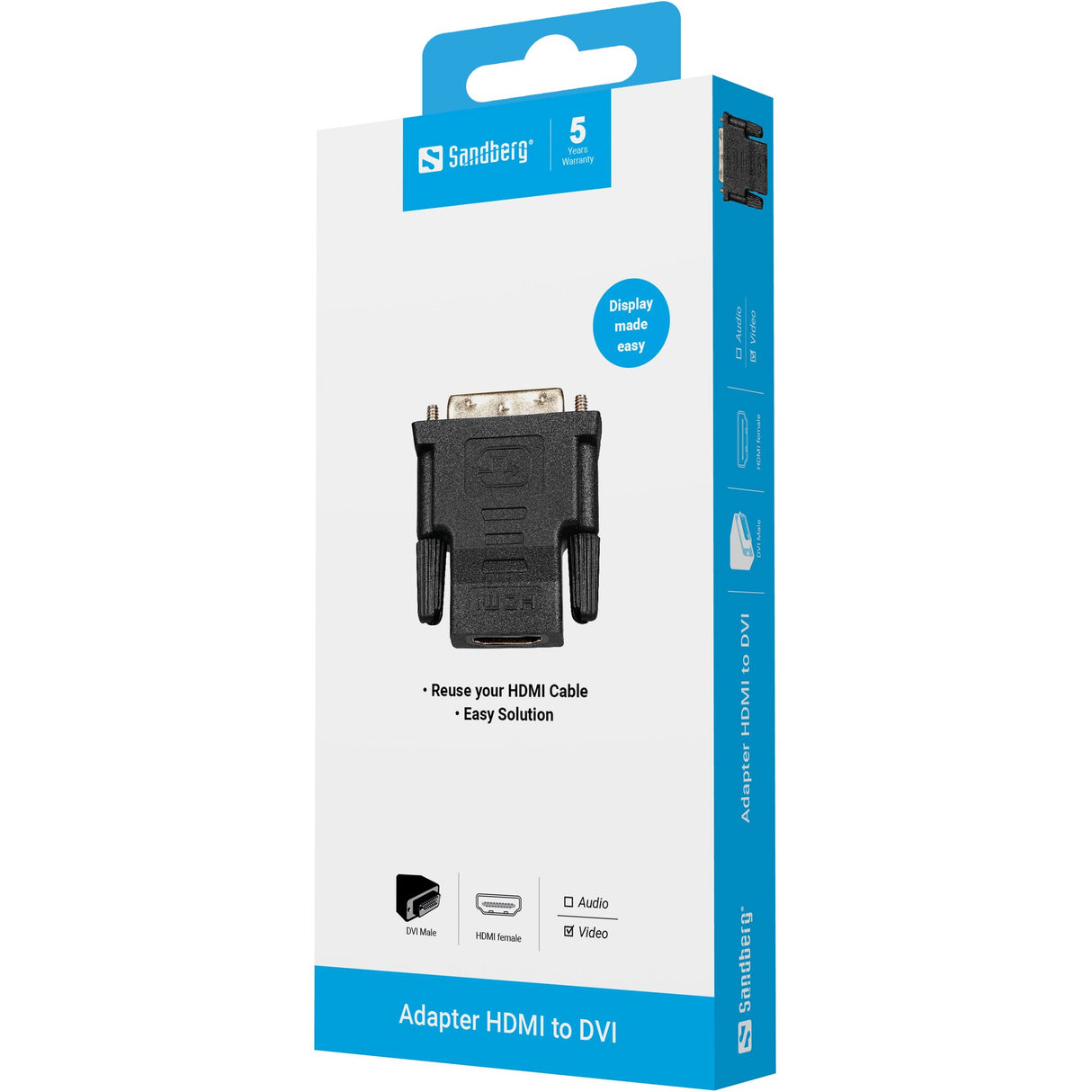 EAN 5705730507397 - Sandberg 507-39 cambiador de género para cable Negro imagen 4