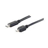 S-Impuls Usb Cable 2.0 Tipo 3.1 C Conector Macho > Tipo 2.0 Micro B Conector Macho Rev. 2.0 Negro 3,0m