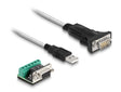 EAN 4043619634651 - DeLOCK 63465 cable de serie Negro, Transparente USB tipo A DB-9 imagen 1