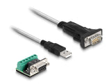 EAN 4043619634651 - DeLOCK 63465 cable de serie Negro, Transparente USB tipo A DB-9 imagen 1