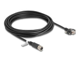 Delock M12 Cable X-Kodiert 8 Pin Hembra A Rj45 Macho Cat.6a S/Ftp 5 M Negro