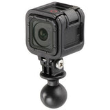Ram Mounts Rap-B-202u-Gop1 Adaptador Universal Para Cámara Deportiva, Negro