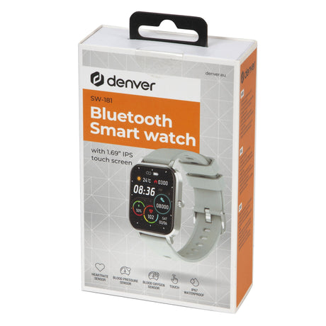 EAN 5706751060526 - Denver SW-181GREY Relojes inteligentes y deportivos 4,32 cm (1.7") IPS Digital Pantalla táctil Plata Reno imagen 4