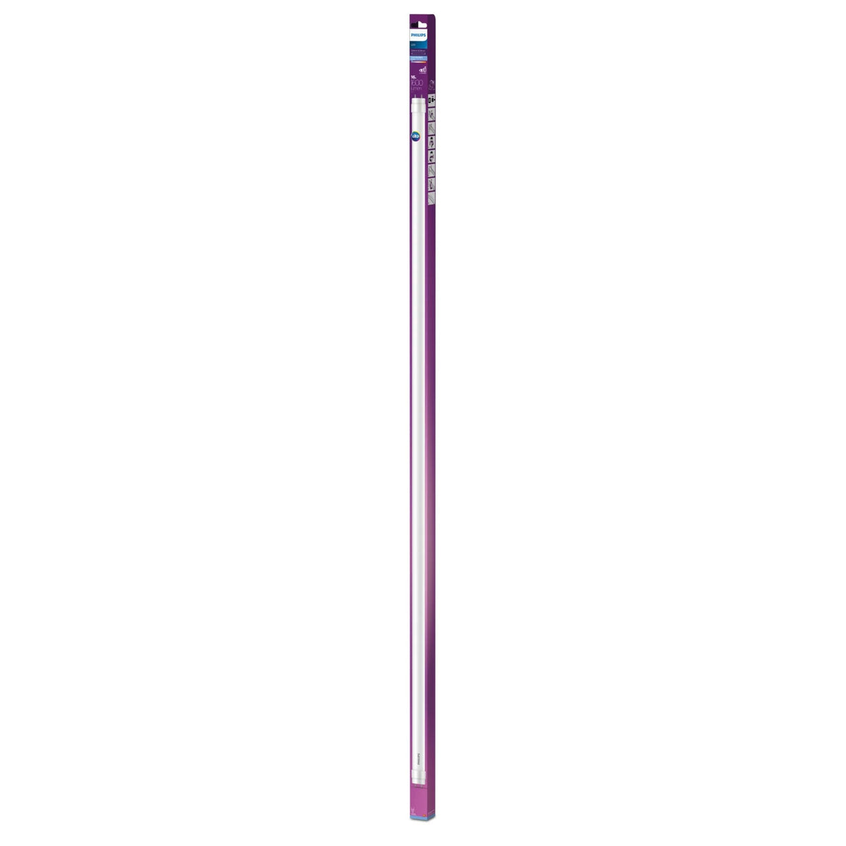 Tubo Led T8 16 W 1600 Lm G13 6500 K Luz Fria Ø2,78 X 121,25 Cm