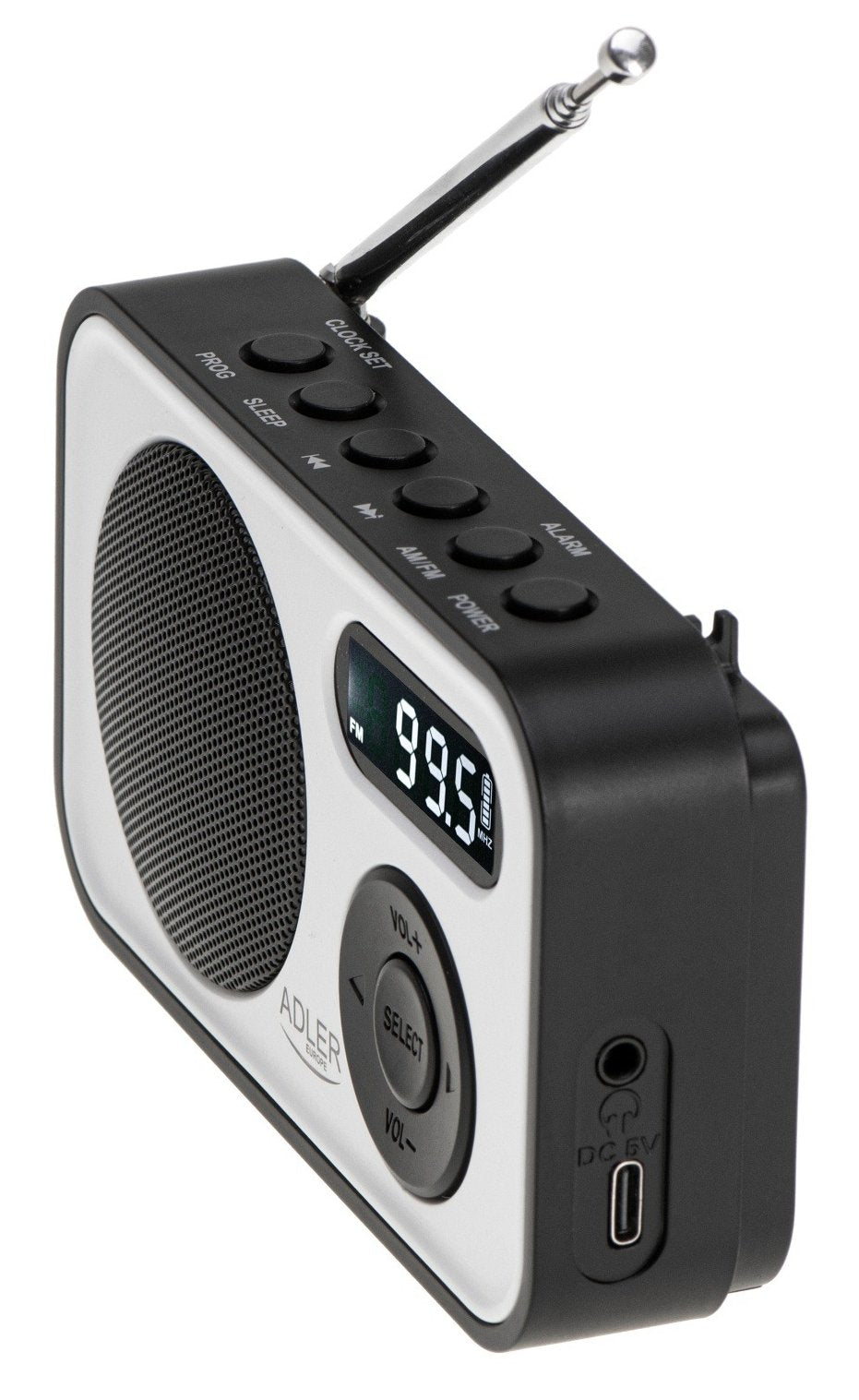 Adler Ad 1906 Digital Radio, Pll Am Fm, White Black