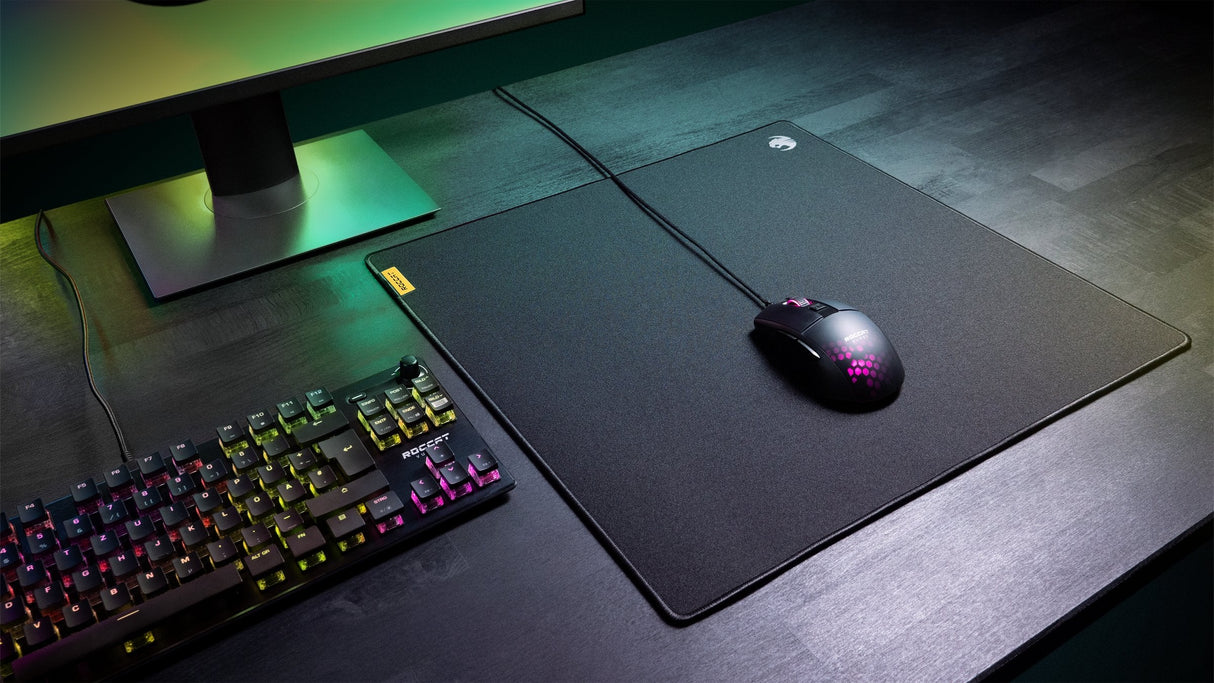 Roccat Sense Ctrl, Almohadilla De Ratón De Juego Negro/Plateado, Quatrático Roc-13-177