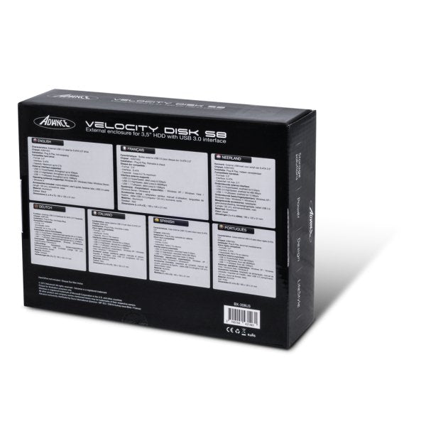 Caja Externo Advance Velocity Disk S8 Usb 3.0 - 31/2 S-Ata