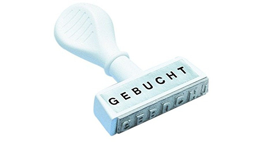Wedo Stempel - Standardtext - Gebucht - Sin
