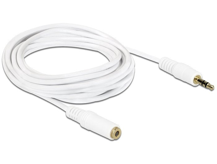 Cable Delock 3.5mm M-F, 3m  De Audio 3,5mm Blanco