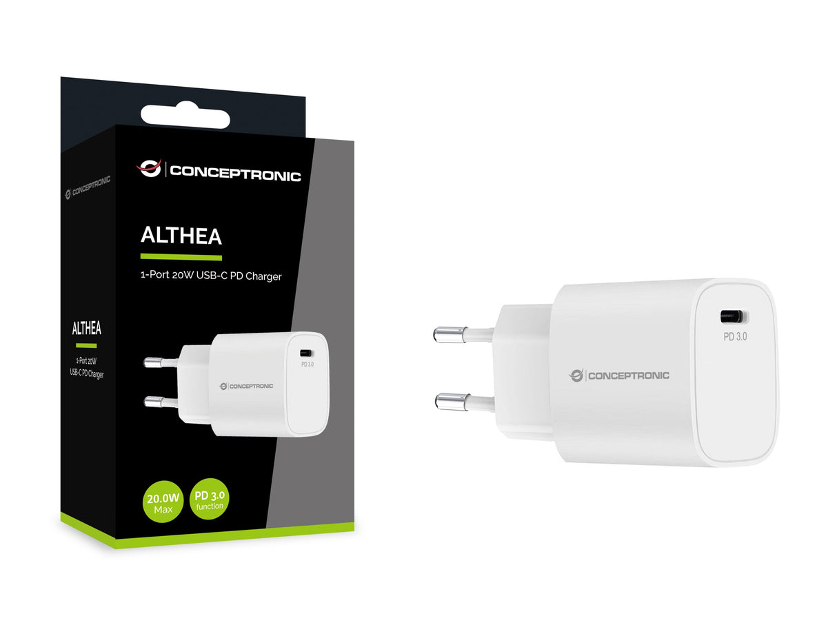 Conceptronic Cargador 1port 20w,1xusb-C Desk Pd Ws