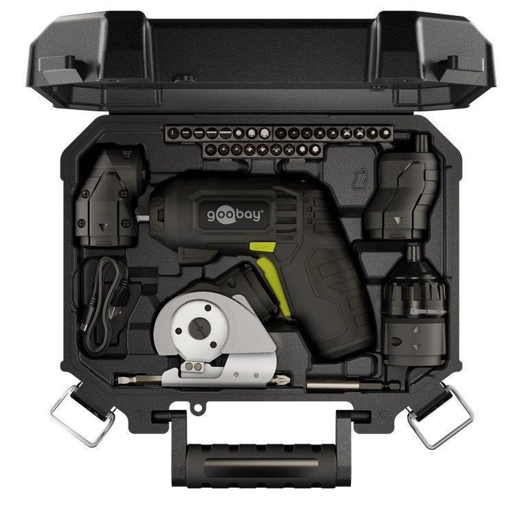 Goobay 77817 Destornillador Eléctrico Y Llave De Impacto 200 Rpm Negro, Amarillo