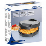 EAN 4004470616811 - Bomann WA 1365 CB 6 barquillo(s) 1000 W Negro, Acero inoxidable imagen 2