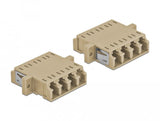 Lwl Kupplung Lc Quad Buchse Zu Lc Quad Buchse Multimode 2 Stück Beige