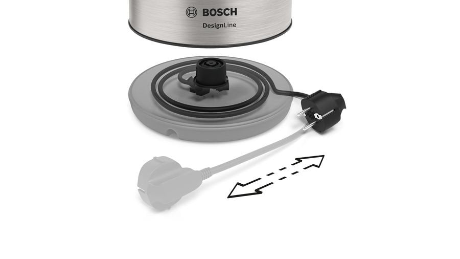 EAN 4242005188031 - Bosch TWK3P420 tetera eléctrica 1,7 L 2400 W Negro, Acero inoxidable imagen 9