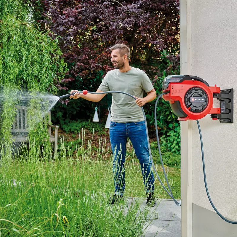 Einhell Power X-Change Cambio De Manguera Inalámbrica Gehr 18/30 Li-Solo, Rojo De 18 Voltios, Sin Batería Y Cargador, 30 Metros, Con Conexiones 4173770