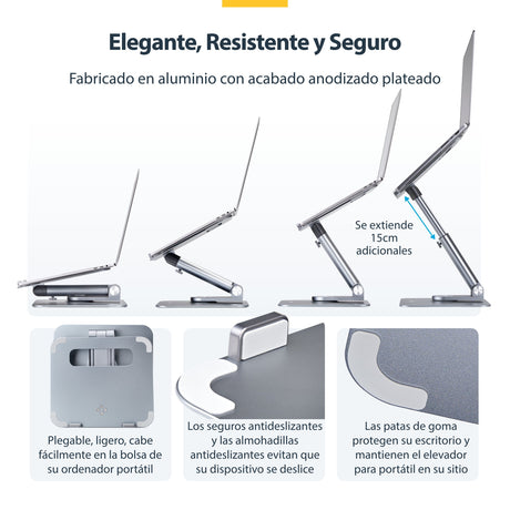 EAN 0065030905459 - StarTech.com ATER-LAPTOP-RISER soporte para ordenador portátil Plata imagen 11