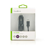 Nedis Cargador De Coche  3,0 A   1 Salida  Usb-C Cable Fijo Blister  Negro