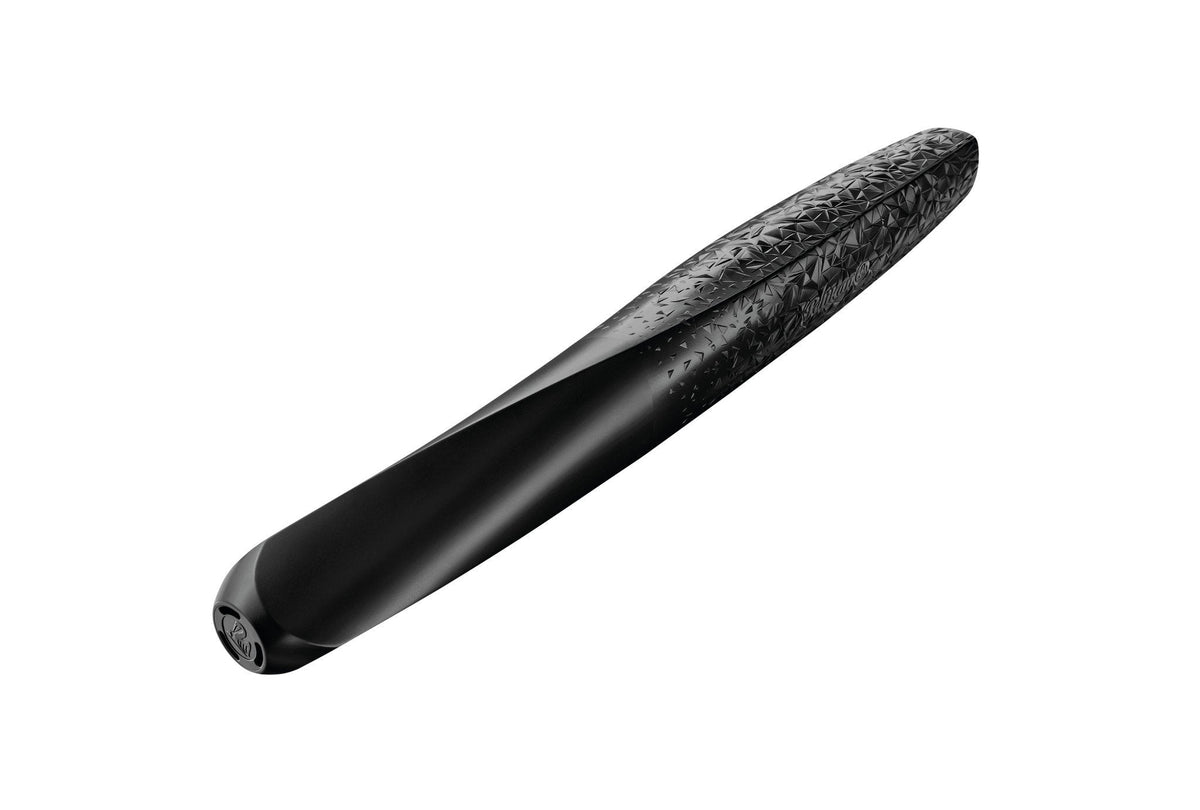Pelikan Twist® Structure - Pluma Estilográfica Para Diestros Y Zurdos, Color Negro, Plumín M, Caja Plegable