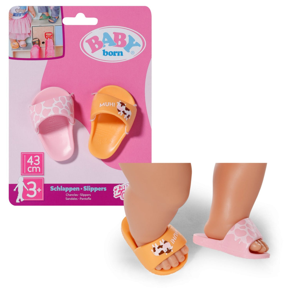 Zapf Creation Baby Born® Zapatillas De Baño 43cm, Accesorios Para Muñecas Artículos Surtidos, Un Par 836811