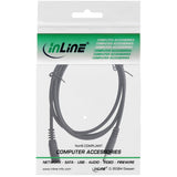 Cable De Extensión De Cc Inline, Enchufe De Cc Macho/Hembra 4,0x1,7 Mm, Awg 18, Negro, 2 M