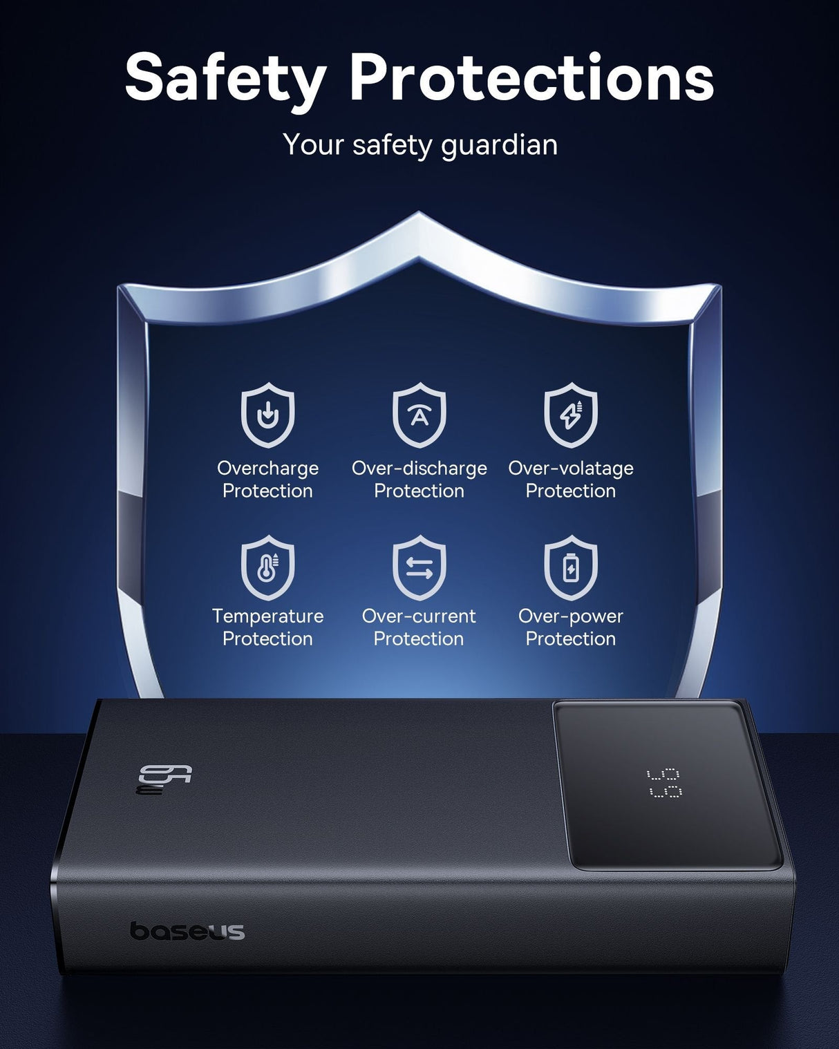 Baseus Star-Lord Polímero De Litio 20000 Mah Negro