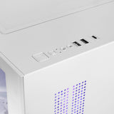 Caja Pc Micro Atx Mars Gaming Mc-View3w Gpu Max 330mm Cristal Templado Panoramico Argb Usb-C Blanca