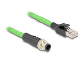 Delock 80427 Cable M12 Codificado D 4 Pin Macho A Rj45 Macho Pur (Tpu) 2 M