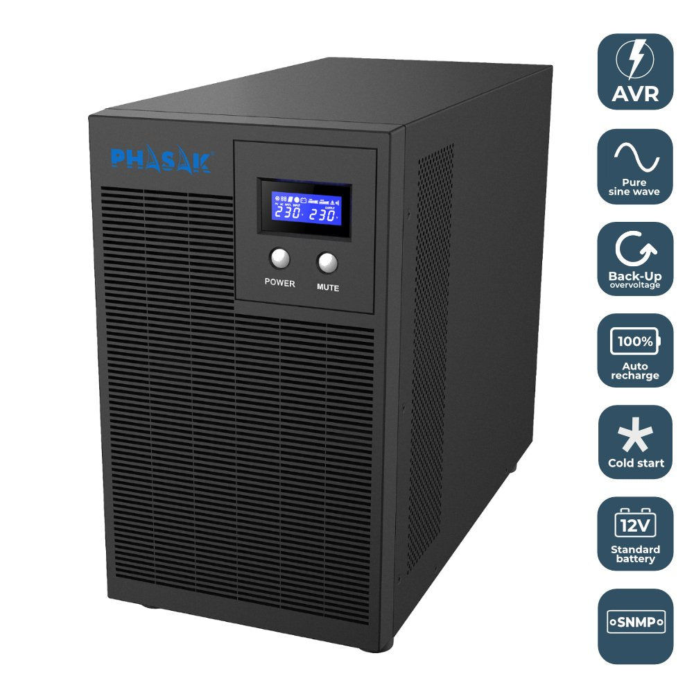 EAN 5605922009275 - Phasak PH 7631 sistema de alimentación ininterrumpida (UPS) Línea interactiva 3,16 kVA 2100 W 4 salidas A imagen 6