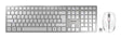 EAN 4025112095344 - CHERRY DW 9100 SLIM teclado Ratón incluido Universal RF Wireless + Bluetooth QWERTZ Alemán Plata imagen 1
