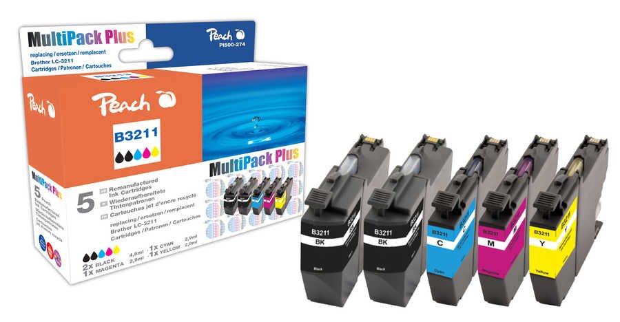 Peach Brother  Tinta Compatible Lc-3211, Pea, Multi-Pack-Plus, Rem, Fw