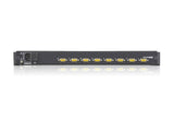Aten Cl1308n Kvmp-Switch, 8 Puertos, Consola Lcd De 19", Usb, Ps/2, Vga, Teclado (Alemán) Con Retroiluminación Led