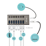 EAN 8595611702938 - i-tec U3CHARGEHUB7 cargador de dispositivo móvil Universal Gris Corriente alterna Carga rápida Interior imagen 2