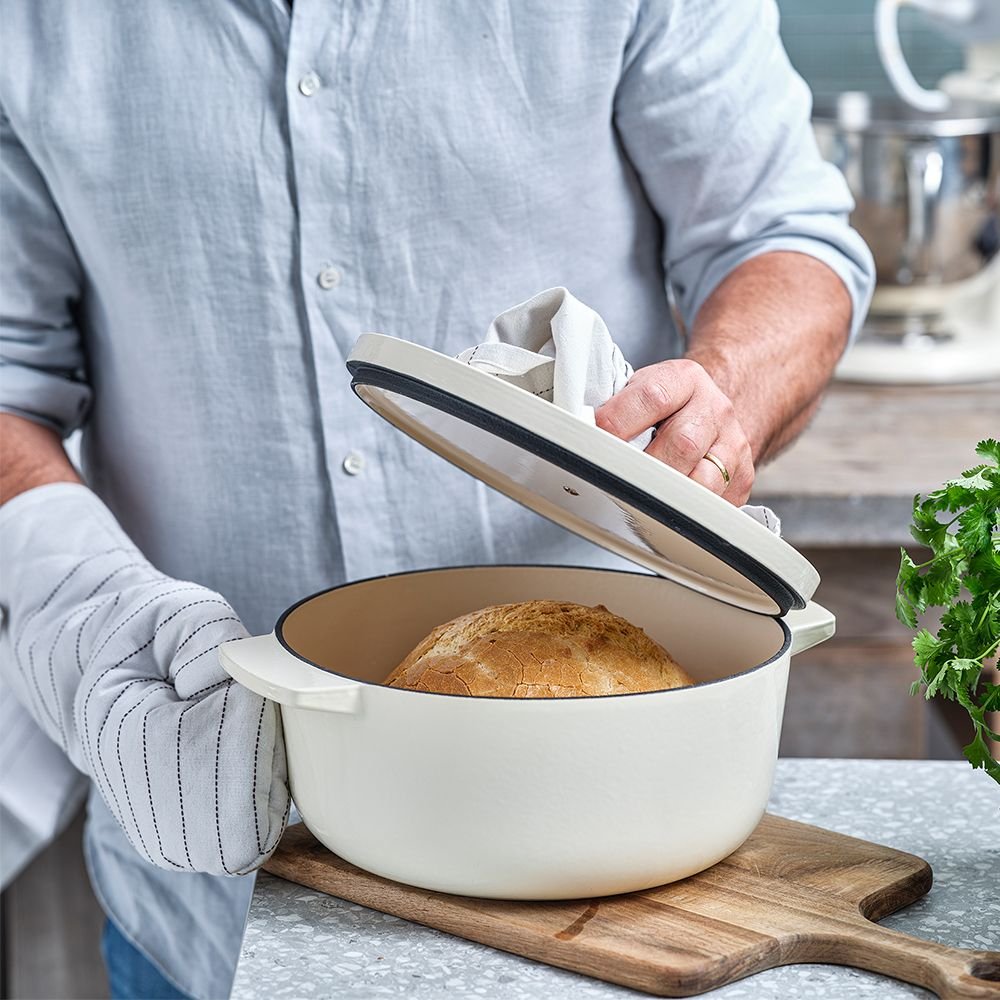Kitchenaid Bräter Mit Deckel Gusseisen 26cm, Creme
