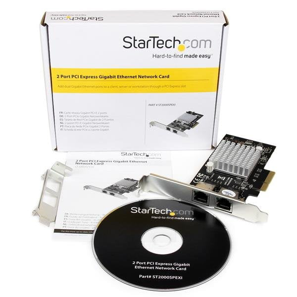 Startech Tarjeta De Red Pci Express Gigabit Ethernet Con 2 Puertos Rj45 Chipset Intel I350