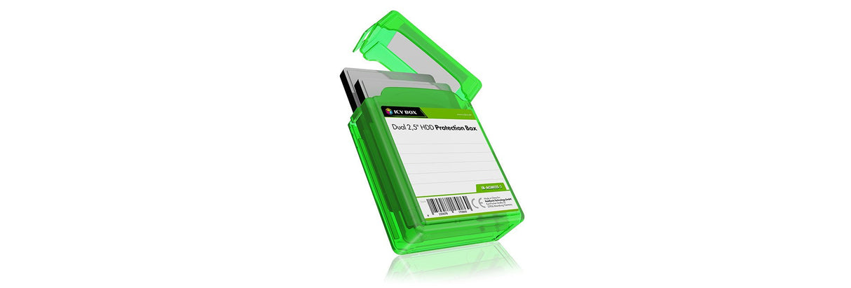 Icy Box Ib-Ac6025-3 Set 3 Funda De Plástico Verde, Gris, Blanco 2x 2,5" Ssd/Hd