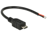 Delock Cable Macho Usb 2.0 Micro-B  2 Hilos Abiertos De Alimentación De 10 Cm Raspberry Pi