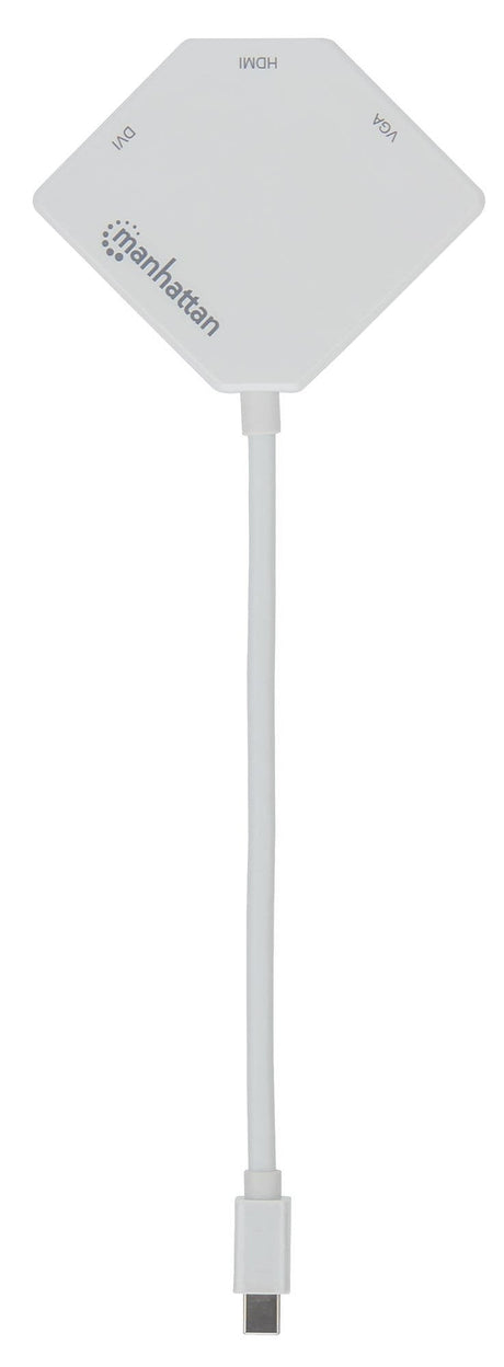 EAN 0766623207362 - Manhattan 207362 adaptador de cable de vídeo 0,25 m Mini DisplayPort DVI-I + VGA (D-Sub) + HDMI Blanco imagen 4