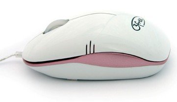 3free Mouse Optico Usb Mcm101/Wp Diseño Blanco Rosa