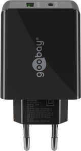 Goobay 61673, Cargador Usb-A + Usb-C Pd 30 Watt Negro