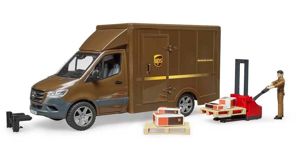Camion Ups Bruder Mb Sprinter Con Conductor Y Accesorios, 02678
