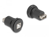 Delock 66744 Conector Usb 2.0 Tipo-B A Usb 2.0 Tipo-A Integrado Negro