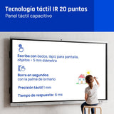 EAN 8435364320082 - iggual Orchid 75 Webcam Panel plano interactivo 190,5 cm (75") LED Wifi 400 cd / m² 4K Ultra HD Negro Pan imagen 5