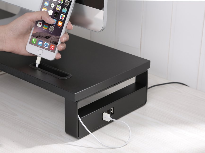 Soporte De Escritorio Para Monitor Con Hub Usb Integrado