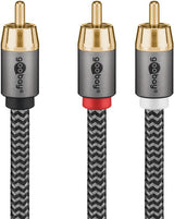 EAN 4040849653001 - Goobay 65300 cable de audio 2 m 2 x RCA RCA Negro, Plata imagen 3